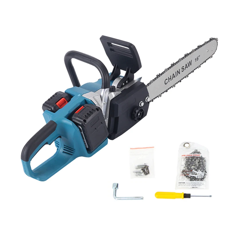 16 2000w Dual Battery Tool Wood Cutter Garden Electric Power Industrial Chainsaws