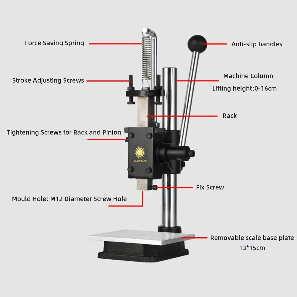 Mini Presses Manual Press Punching Machine Die Cutting Machine Punching Hole Diamond Chop Beating Chopping Machine