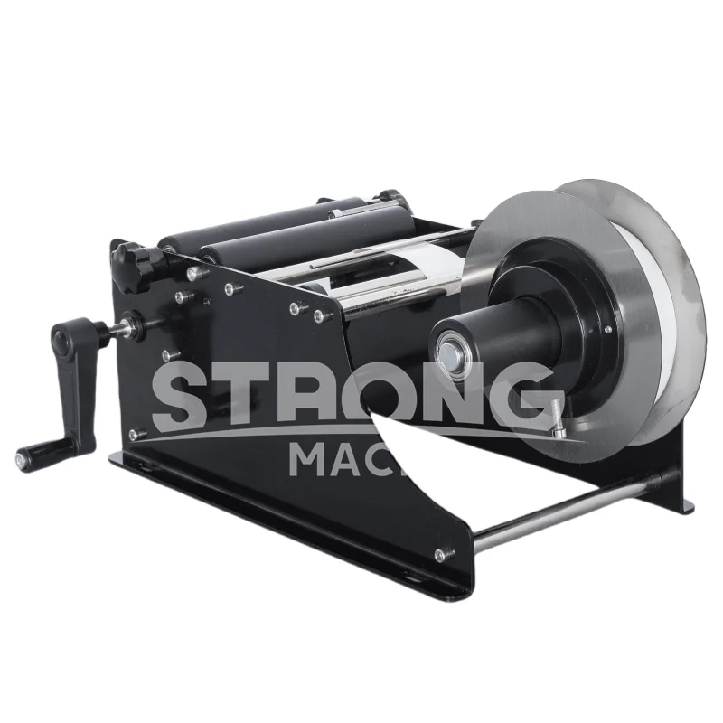 آلة وضع العلامات اليدوية للزجاجات المستديرة مقبض شريط ذاتي اللصق لحقيبة الكرتون فيلم احباط التعبئة والتغليف برميل شبه التلقائي