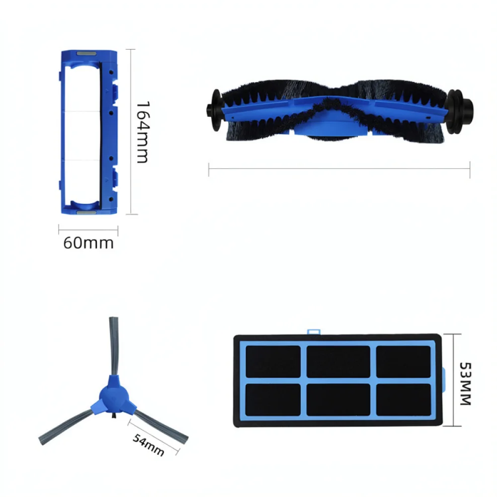 Replacement Kit For Deenkee DK600 Robot Vacuum Main Brush Side Brushes Filter Core Washable Spare Appliances