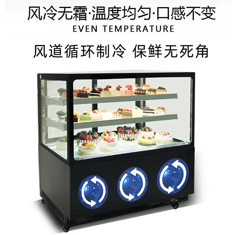 Customized. Snow Commercial Cake Counter Dessert Mousse Bakery Refrigerated Cabinet Rear Door Bread Cake Show