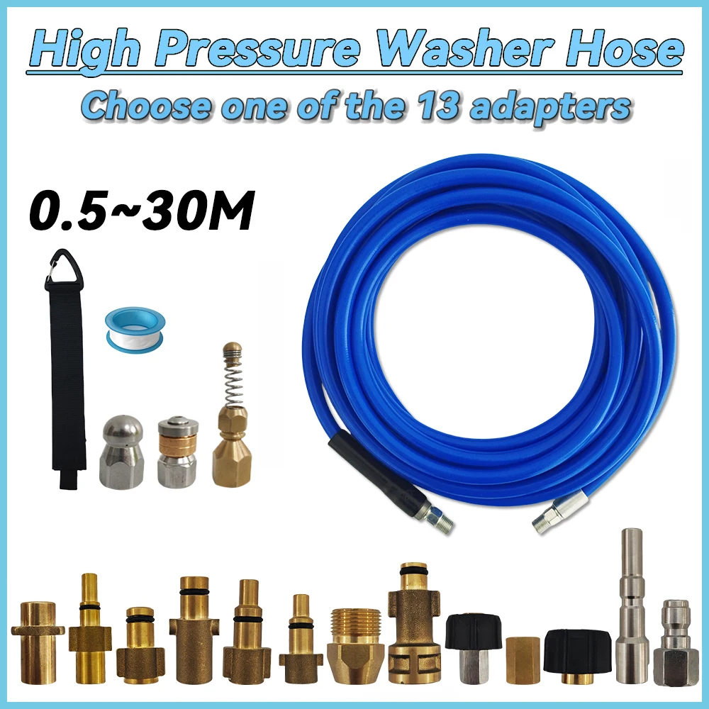 

Super Flexible Kink Resistant Power Wash Hose,Car wash Pipe,High Pressure Cleaning Machine Hose and Bayonet Joint Adapters