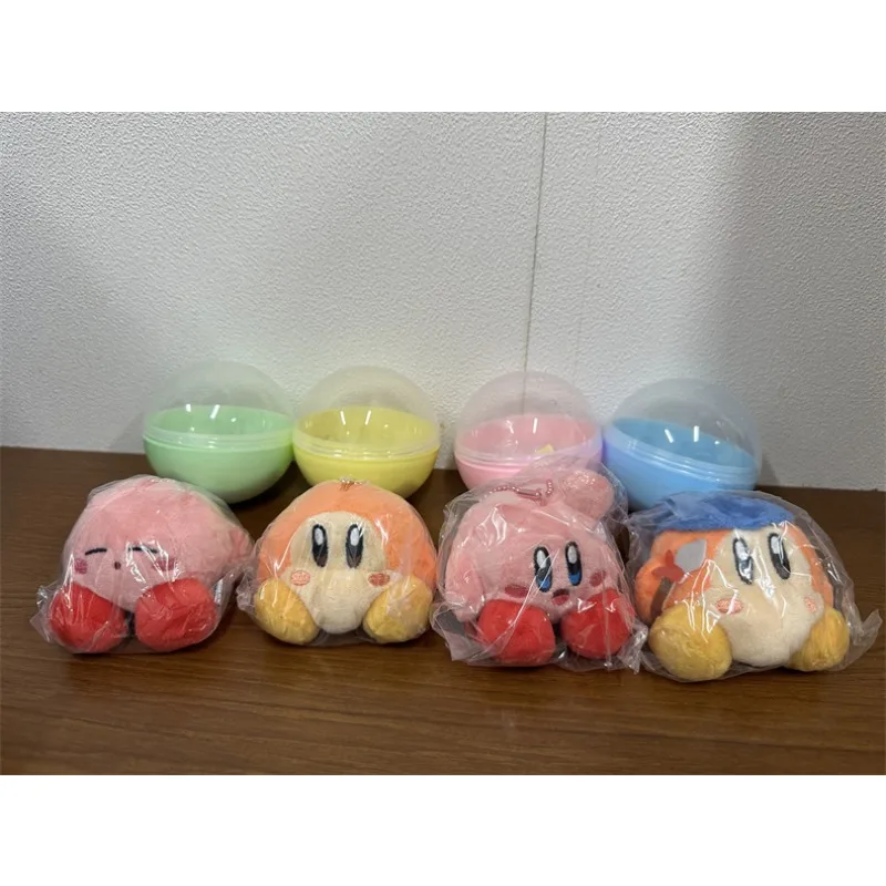 Cute Kawaii Gashapon Kirby Soft Plush Pink Demon Doll Figure Capsule Toy Cute Anime Bag Keychain Mini Kids Gift