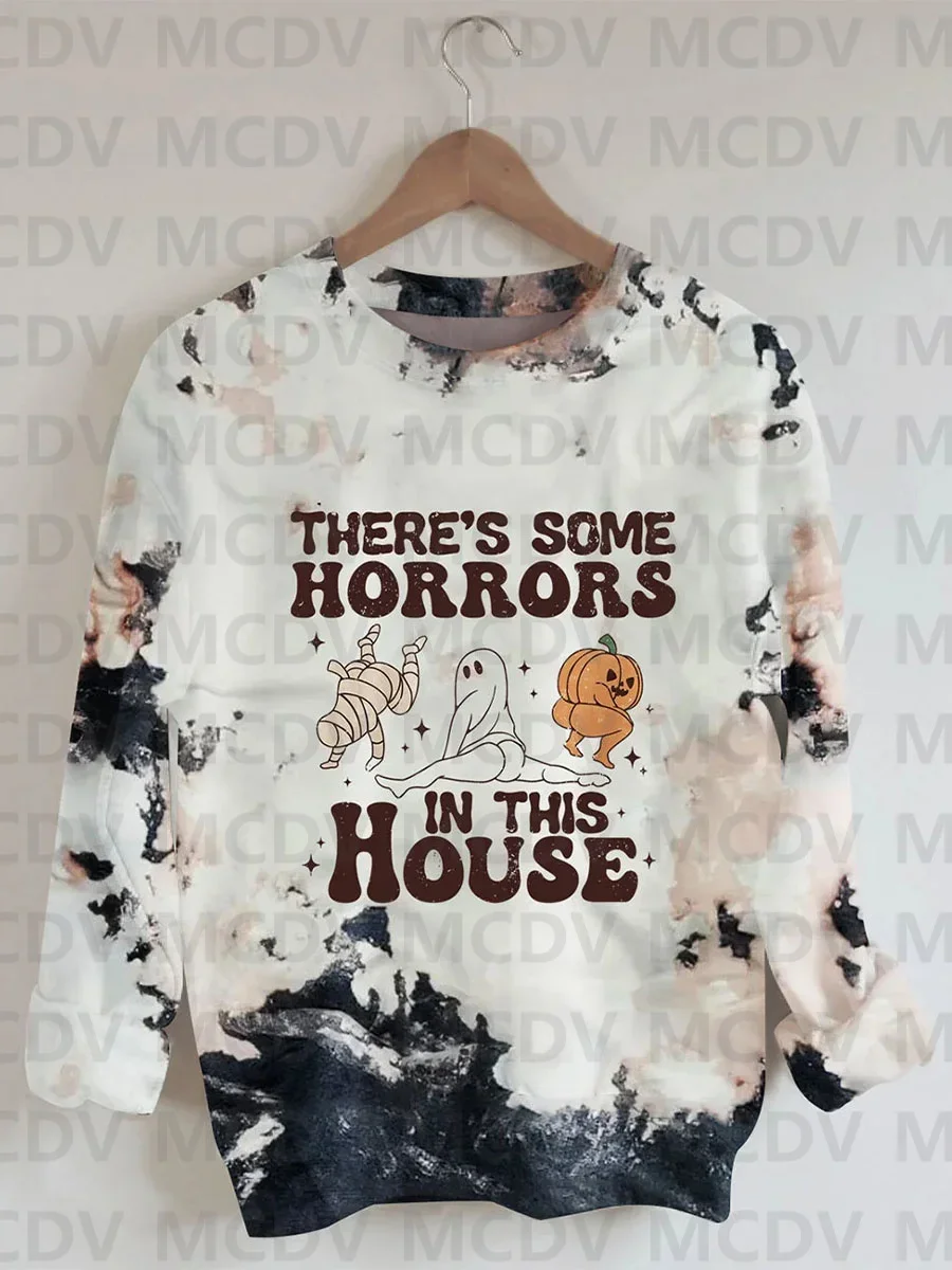 Witchs Halloween Art Print Casual Sweatshirt 3D Printed Women Pullover