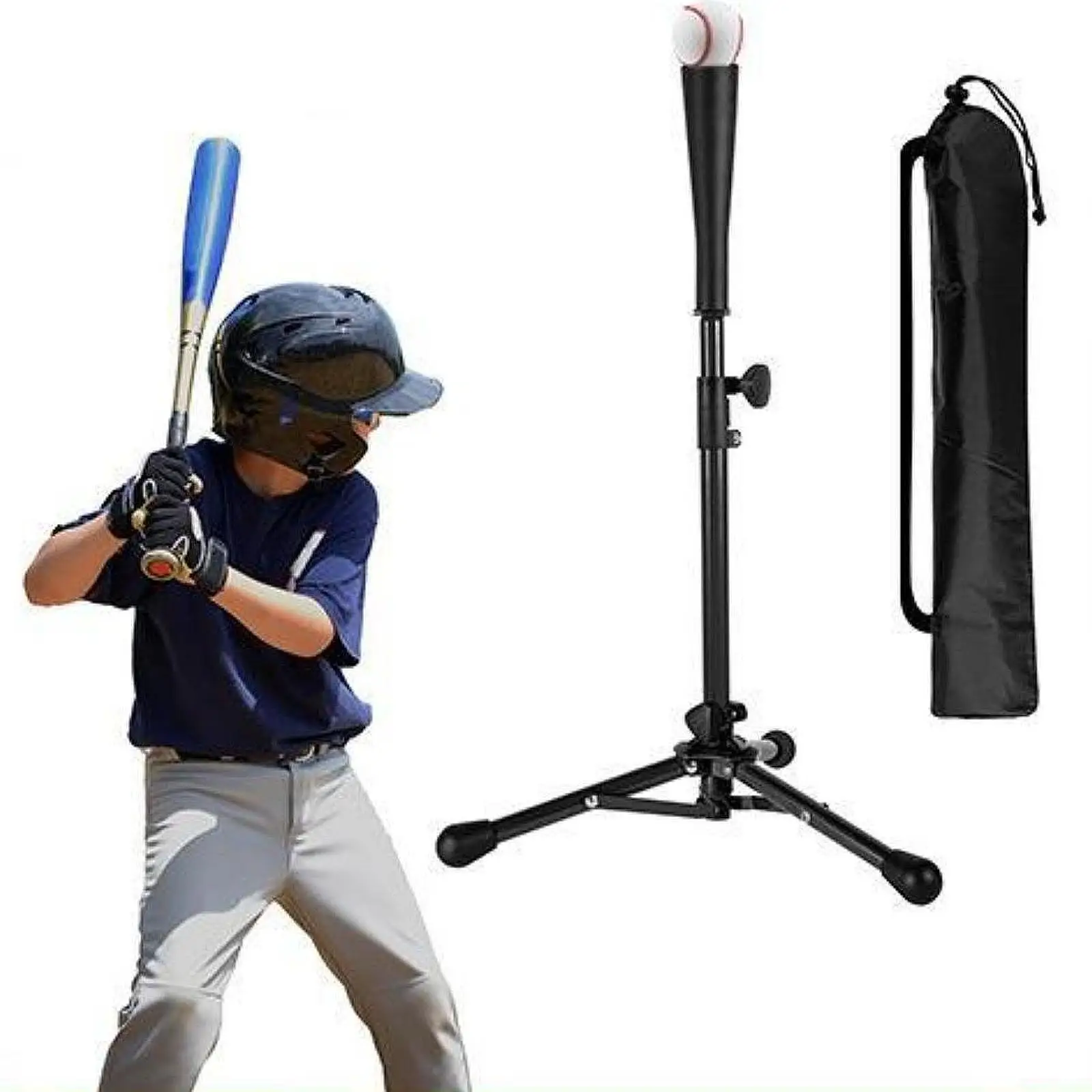

Регулируемая подставка для отработки ударов в бейсболе и софтболе, усиленная, для школьных команд и домашнего использования