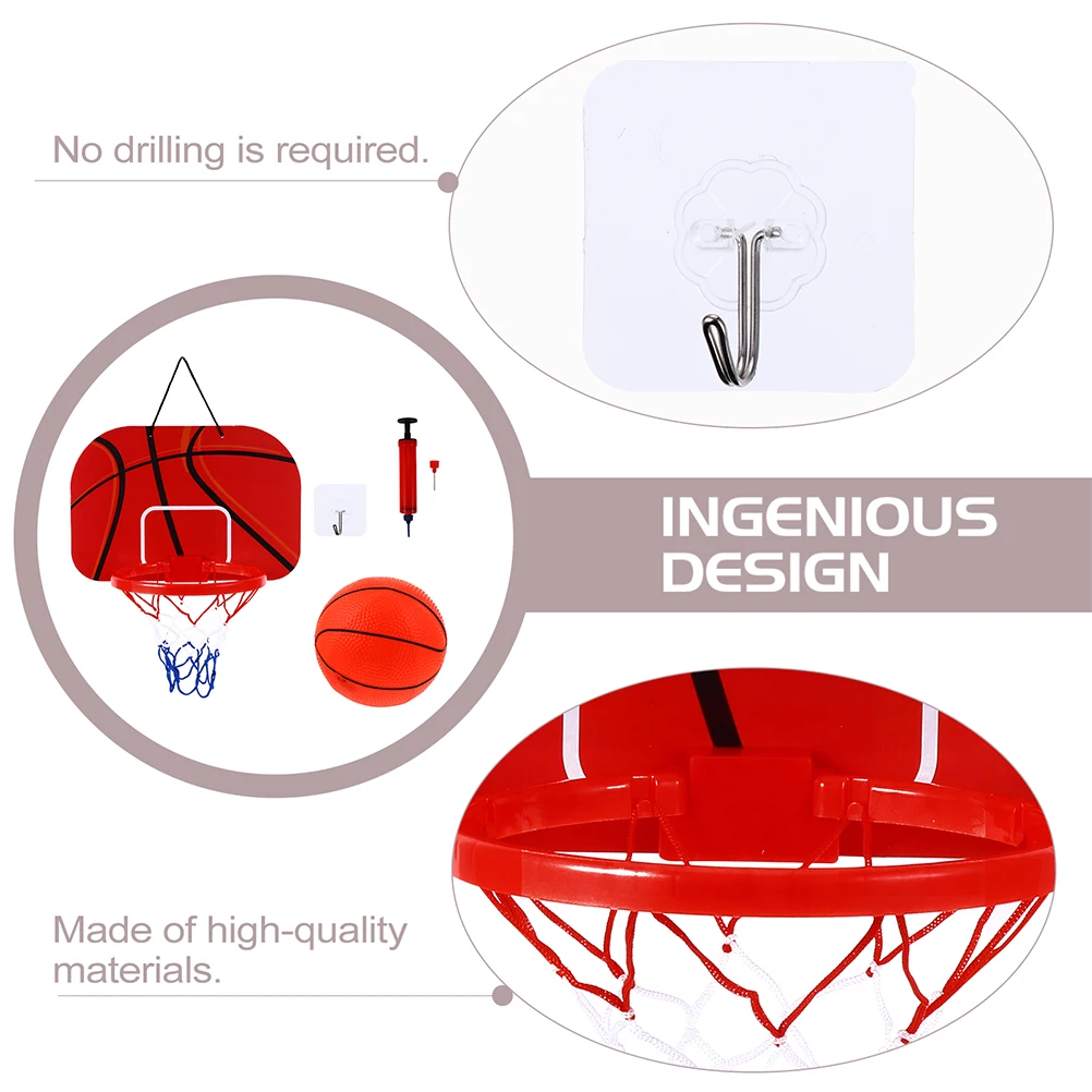 

1 Set Mini Basketball Hoop With Cartoon Patterned Frame For Kids Indoor Outdoor Play