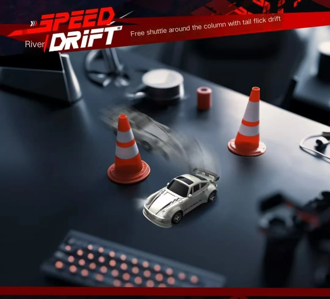 Novo 4wd 2.4ghz rc simulação mini drift carro palma modelo de corrida brinquedos de mesa 1/64 escala carro de controle remoto presente para crianças meninos