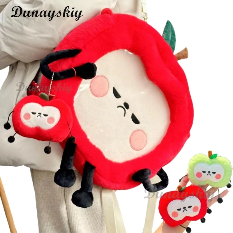 

Game Love and Deepspace Caleb Cosplay Clothing Bag Plush Red Apple Pendant Bag Decoration Accessories Christmas Gifts