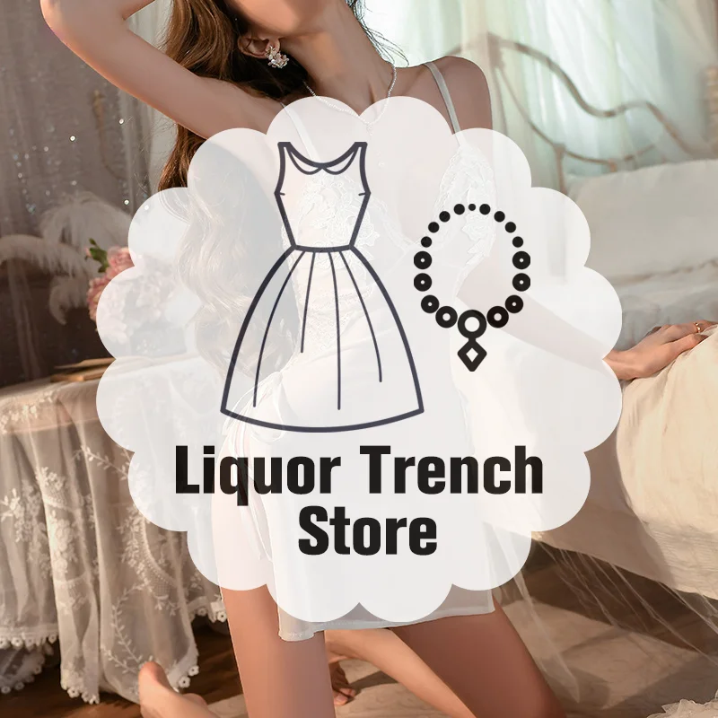 

Sexy Lingerie Sleeveless Lace Patchwork Nightdress Thin Side Lace-up Pajamas Dress