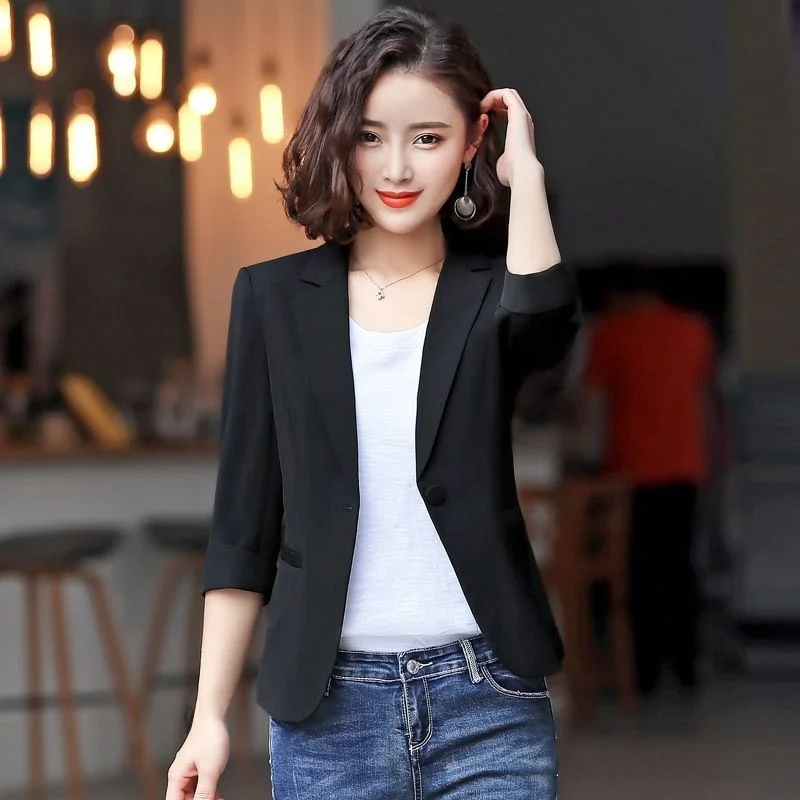 سليم صالح ort المرأة عارضة ملابس خارجية المهنية رقيقة Svel أعلى Bla Ele الخريف Faion الصين الصنع