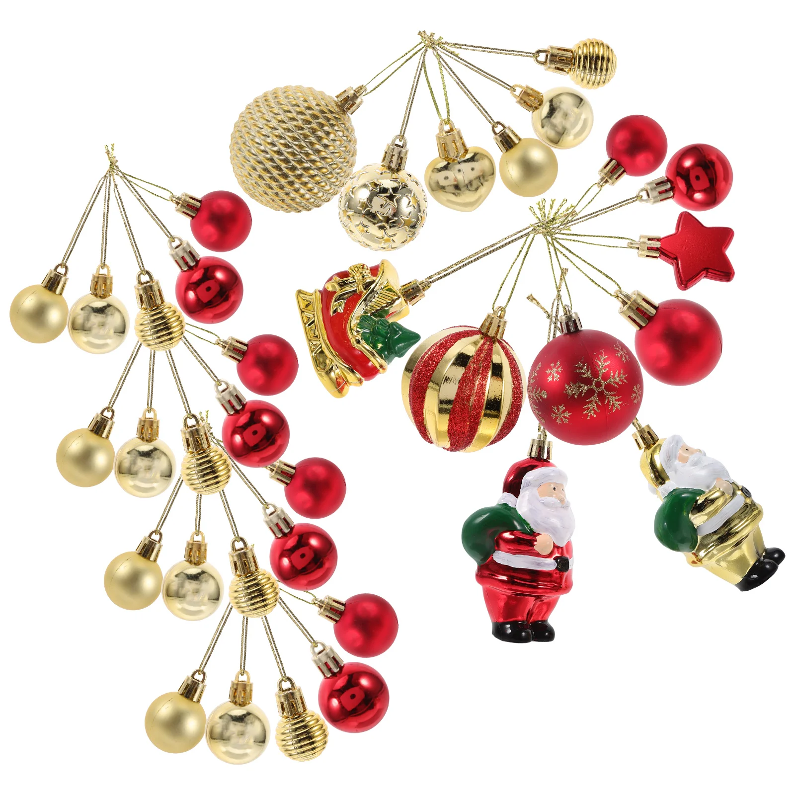 

72 Pcs Christmas Ball Set Decorative Hanging naments for Tree Party PVC Balls Holiday Mini Baubles Christmas