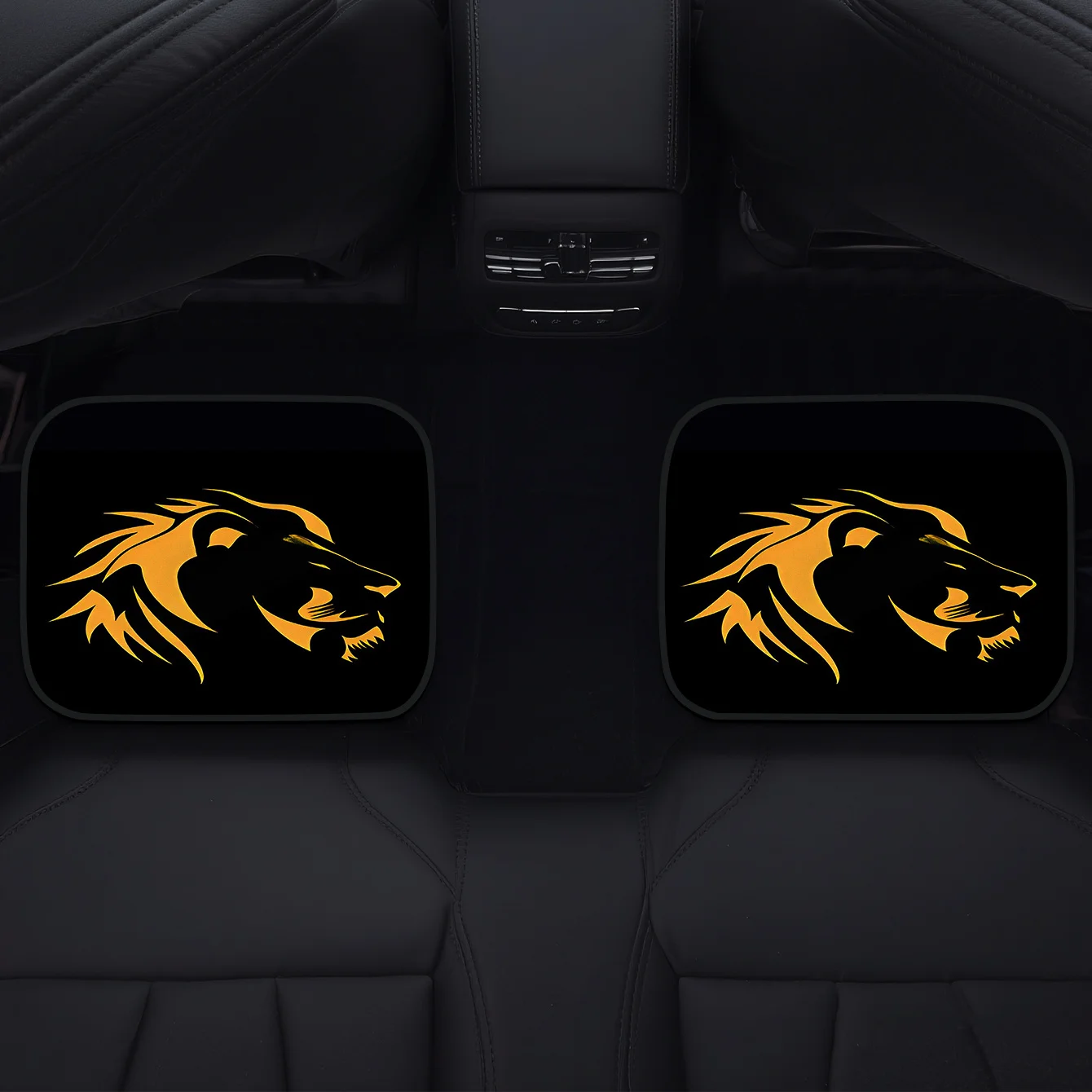 4pcs Auto Floor Mats With Lion Head Elements, Light Luxury And Stylish Visual Design, Universal Interior Matching For All Cars,