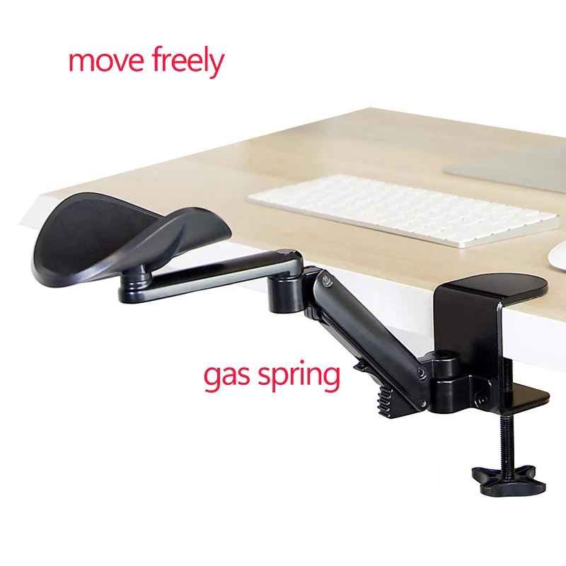 

WM50 aluminum metal wrist mount arm rest bracket clamp desk 0-52mm gas spring rotate 360 dual arm move up down 0-70mm above desk