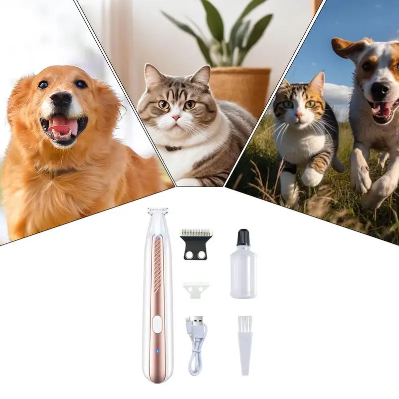 Paw Trimmer for Dogs Hair Grooming Trimmer Cordless Electric Rechargeable Quiet Pet Shaver with LED Light Grooming Supplies for