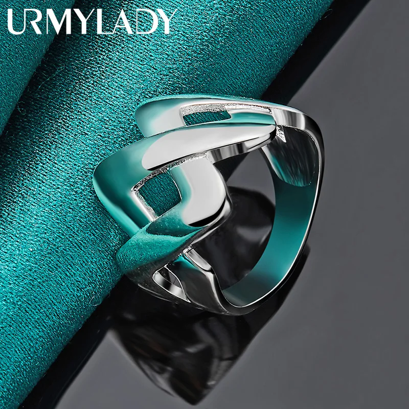 URMYLADY 925 فضة استرليني حرف 7-10 # خاتم للنساء حفل زفاف موضة مجوهرات ساحرة #3