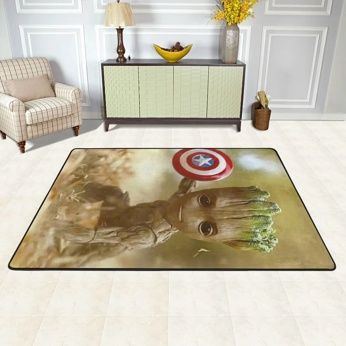 Groot Carpet Waterproof Floor Carpets For Home Living Room Bedroom Velvet Soft Non Slip Floor Mat Rug