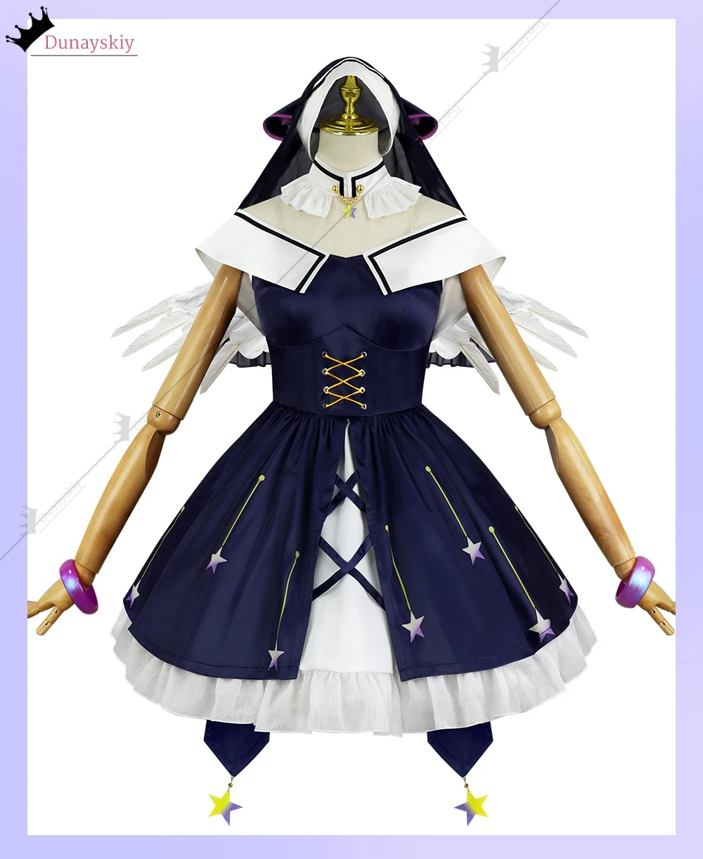 YiNuo*/Cosplay Fuji Miyako Long Dress Costume Jirai Kei Thunder Mine Ribbon Bow Strap Skirt Lolita DIY Halloween Disguise DECORA view 3