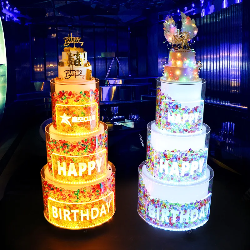 

LED birthday cake cart bar night club ktv club PARTYK mobile birthday party room liquor cart