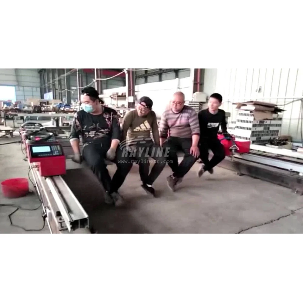 Portable dual-rail plasma cutting machine Small portable gantry flame CNC plasma automatic cutting machine