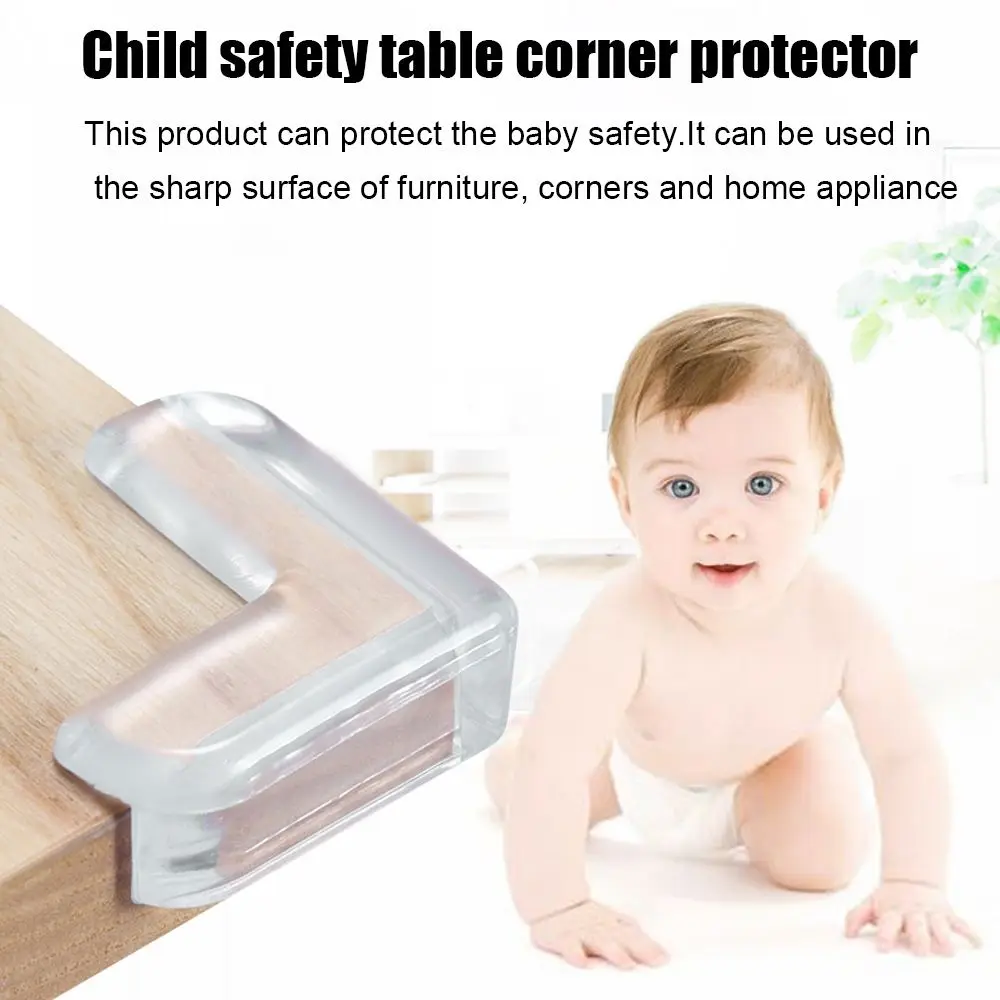 4 قطعة مكتب سلامة الأطفال حشوات للزوايا السيليكون المضادة للتصادم قطاع ركن حامي الحافة