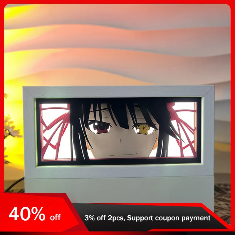 

19.8cm/7.8in Date A Live Acrylic Light Box Led Cartoon Shizaki Kuang San Anime Peripherals Bedroom Holiday Gift Table Decoration