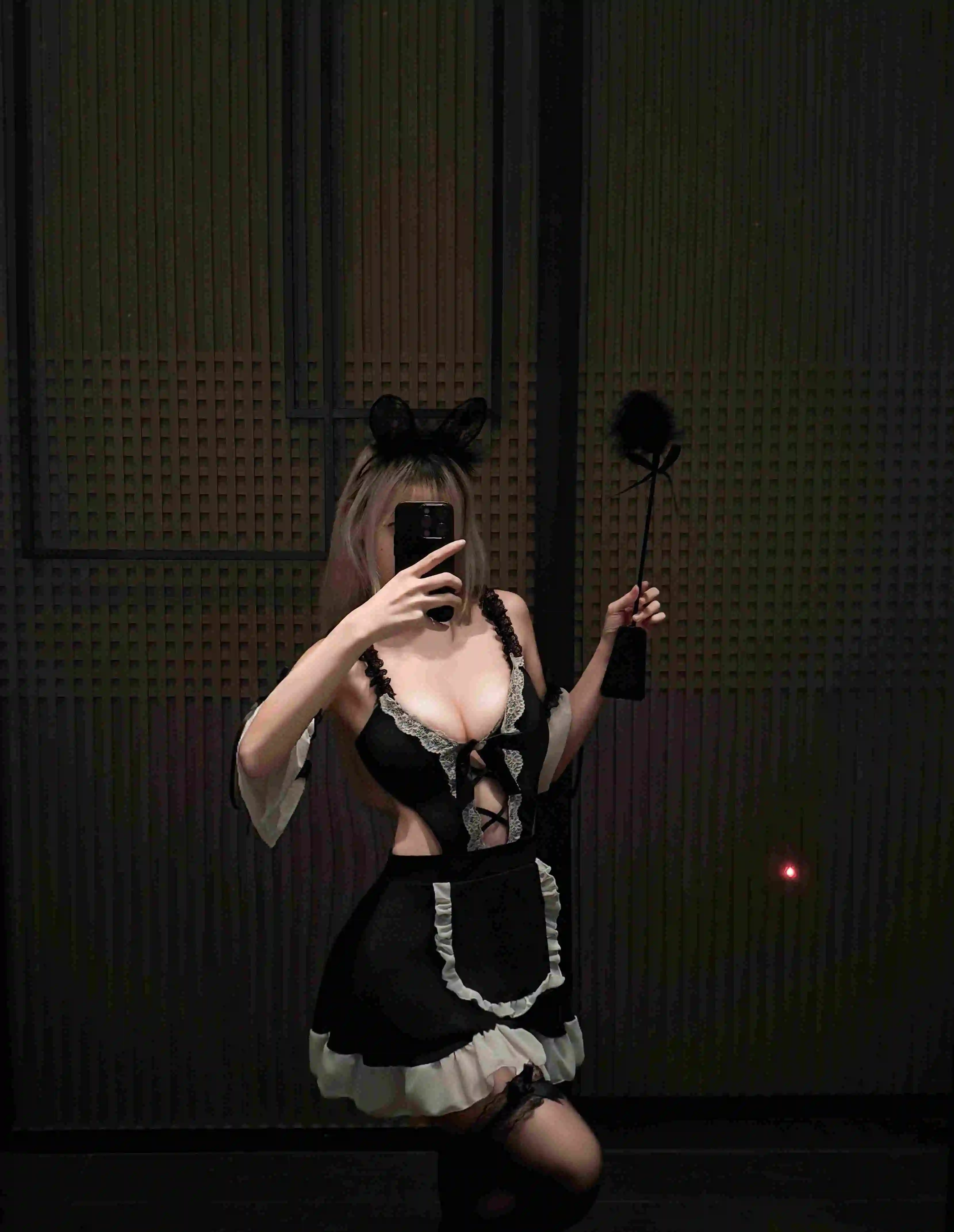 شقي خادمة الزي لوليتا تأثيري مثير المثيرة Kawaii نادي زي أسود أبيض المرأة فستان موحد لطيف Bowknot ازياء