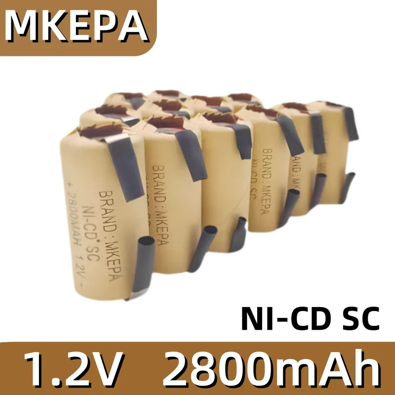 NI-CD Ni-Cd SC Batteries 1.2V 2800mAh  Battey with welding tabs Replacing the battery of electric tools