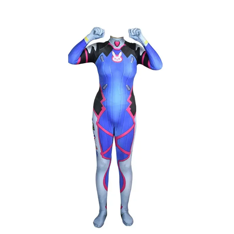 D.Va cosplay ow game costume girls women Zentai catsuits DVA Classic skin superhero Halloween bodysuit kids