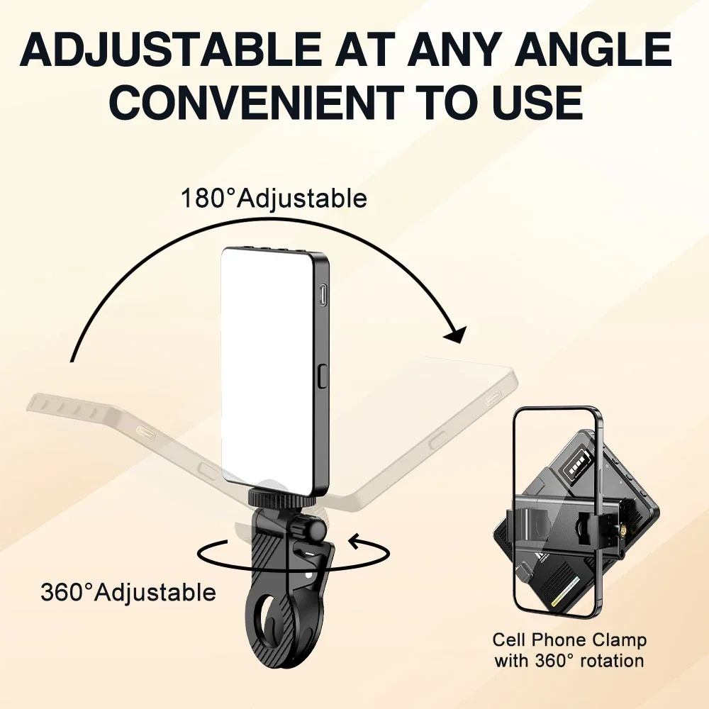 Portable LED Mobile Phone Fill Light Selfies Brightness Up 3000K-9000K 1/4 Interface for Smartphone iPad Laptop Camera Light