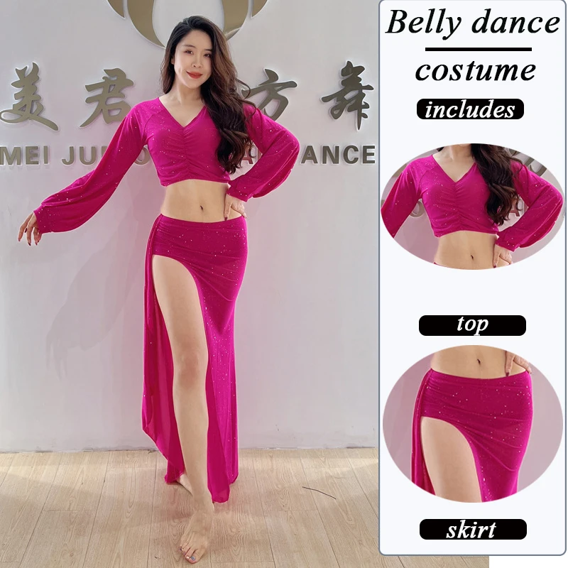 Women's Belly Dance  Costume Set Spring  Summer New Sportswear Sexy  Royal  Palace  Dress Set Oriental Dance Performance Costume