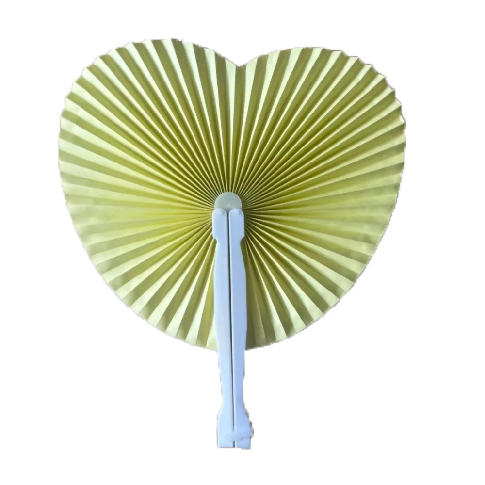 1PC White Folding Paper Fan for Kids Birthday Party, Wedding Guest Gifts, Baby Shower, Country Home Decor, Piñata Filler 14.5cm view 5