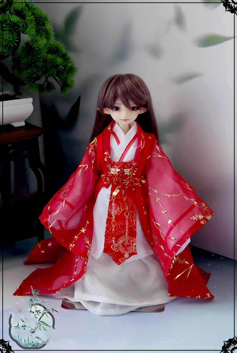 Costume ancien de fée BJD, Robe Hanfu chinoise pour YOSD fille ou garçon, vêtements de poupée, accessoires A1187, échelle 1/6