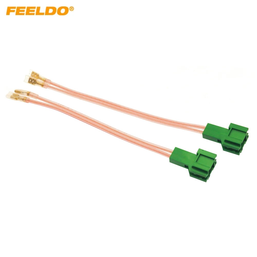 

FEELDO Car 2Pin Stereo Speaker Wire Harness Adaptors For Mercedes-Benz Auto Speaker Replacement Connection Wiring Plug Cables