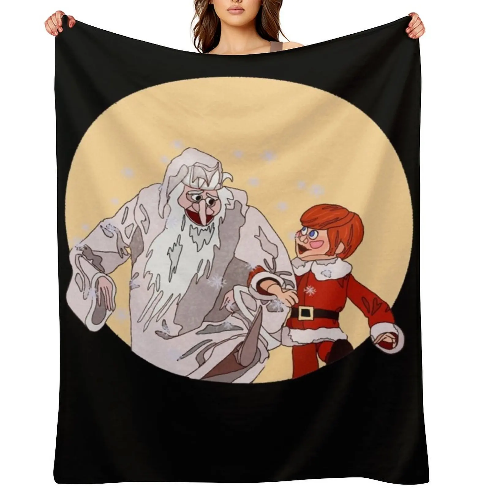 

Santa Claus is Coming to Town - Winter Warlock Classic Throw Blanket Furrys Large bed plaid Blankets