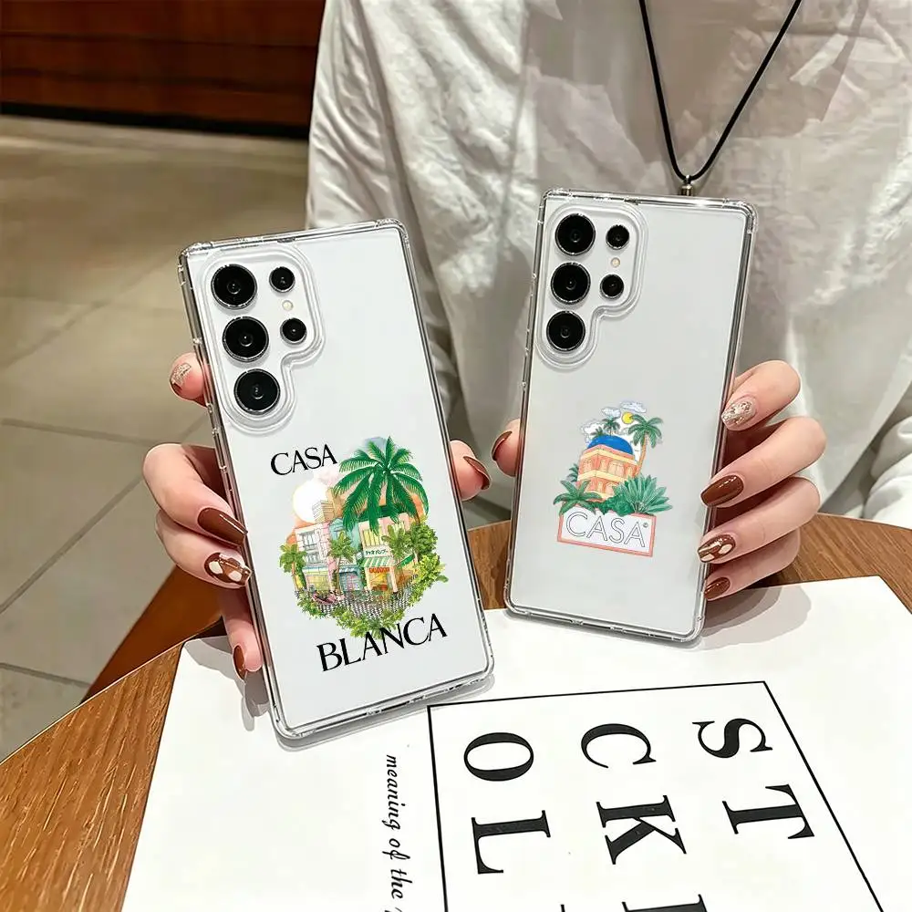 Hot Fashion C-casablanca  Phone Case Transparent Silicone Soft For Samsung S25,S24,S21,S22,S23,S30,Ultra,S20,Plus,Fe