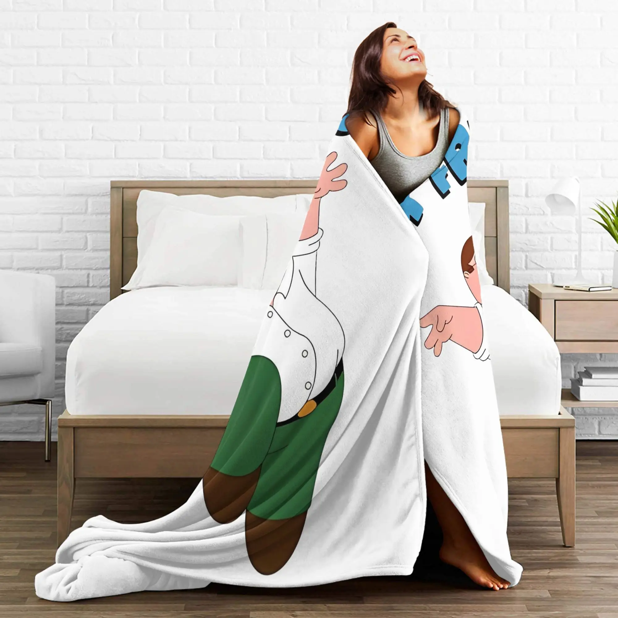 العائلات التكافؤ الاحتيال الضريبي بطانية الرجال مضحك التلفزيون بيتر الصوف مضحك تنفس رمي البطانيات كرسي تغطي أريكة السفر الشتاء