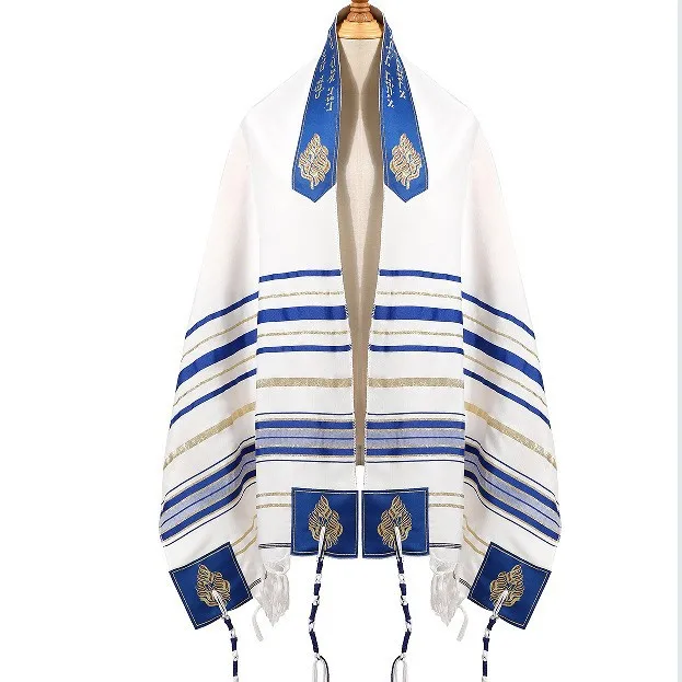 

Новая еврейская молитвенная шаль талит Шахарит, классический молитвенный платок, универсальный синий этнический шарф для всех сезонов, 60x180 см