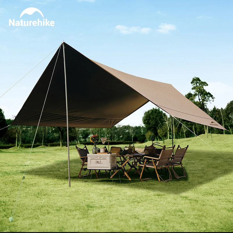 Naturehike Outdoor Camping Sun Shelter UV Waterproof PU18000 Picnic Tarp Large Space Sunshade Protective Black Coating Canopy