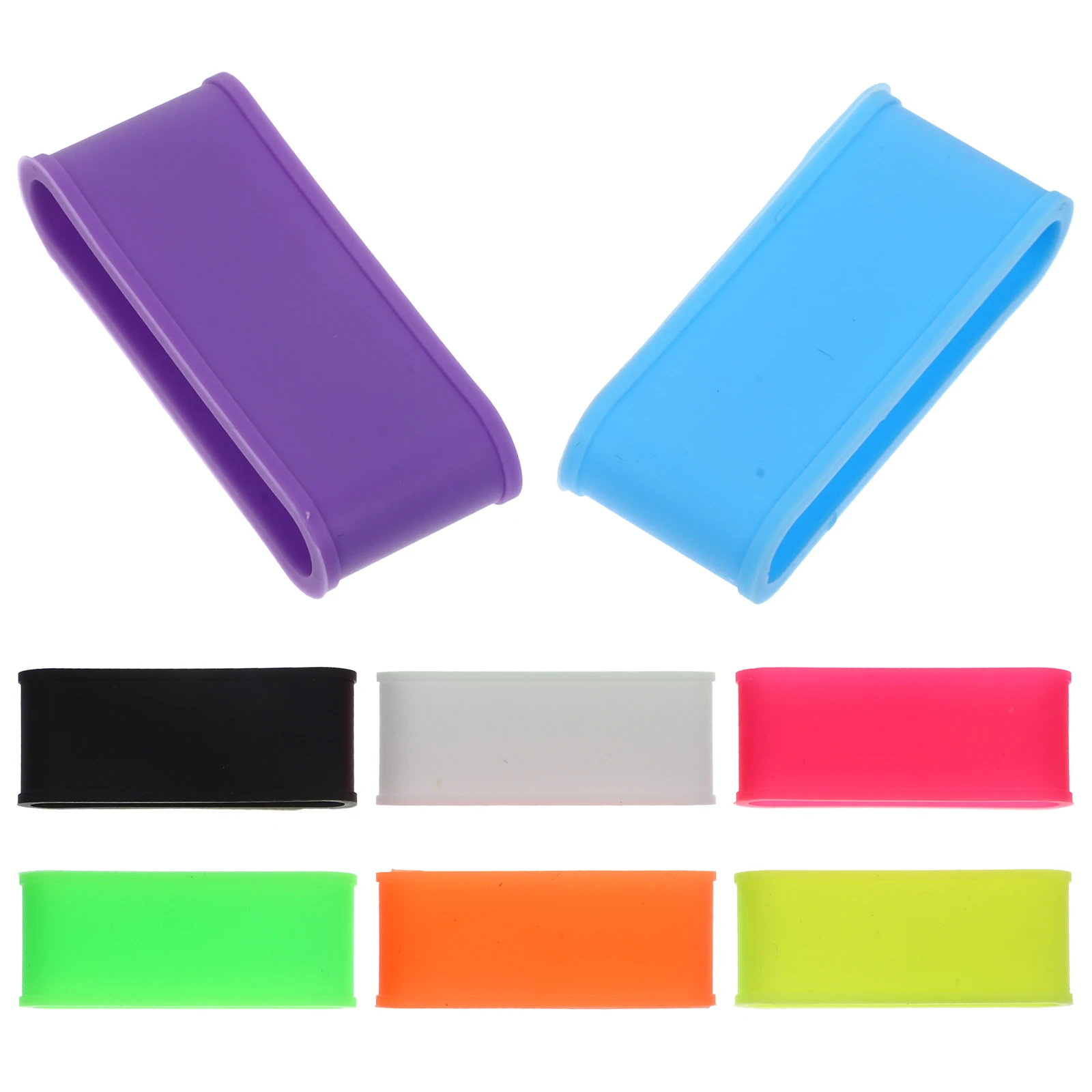 Anillos antideslizantes para raqueta de tenis, protectores de agarre de silicona, diseño compacto ligero, antideslizante, bádminton, pesca y Fitness, 8 Uds.