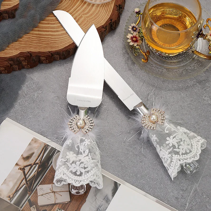 Bruiloft vierdelige set servies en glazen beker voor bruid en bruidegom Bruiloftsbenodigdheden voor banketten