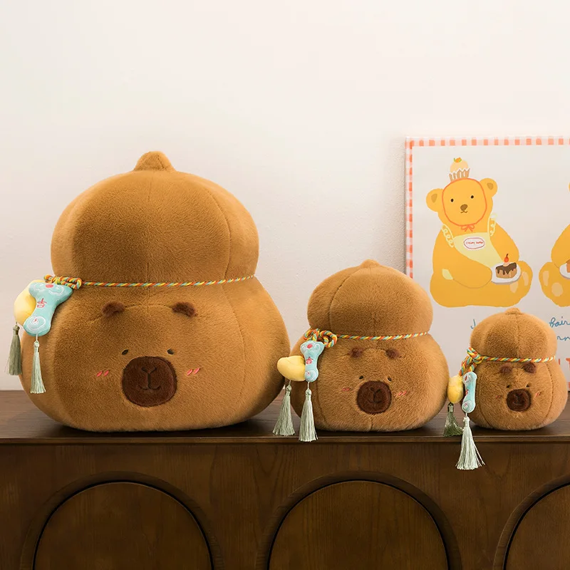 Kawaii capivara brinquedo de pelúcia bonito boneca de pelúcia para crianças aniversário presente de natal macio fofinho animal brinquedo perfeito para prêmio redenção e