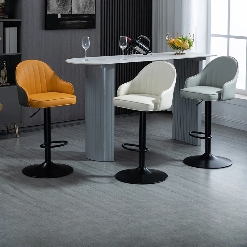 Cadeiras de Bar Pedal Tipo Italiano, Rotate Counter Stool, balcão de recepção, mobiliário moderno, luxo e luz, Pub Chaise Haute Pour Bar