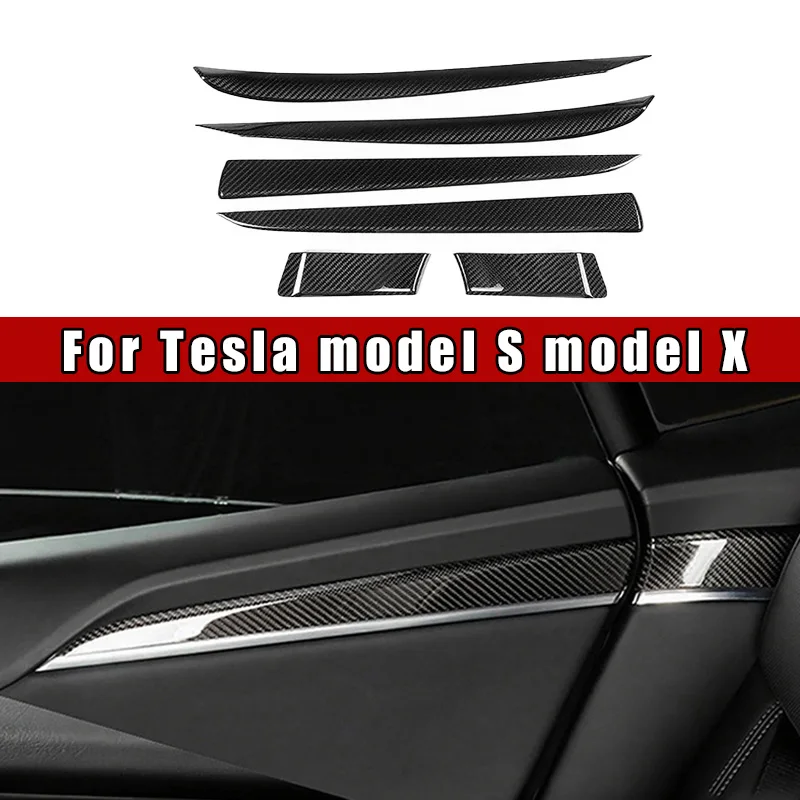 

Подходит для Tesla Model S Model X, высококачественная отделка дверей из 100% сухого углеродного волокна, автомобильные аксессуары для интерьера.