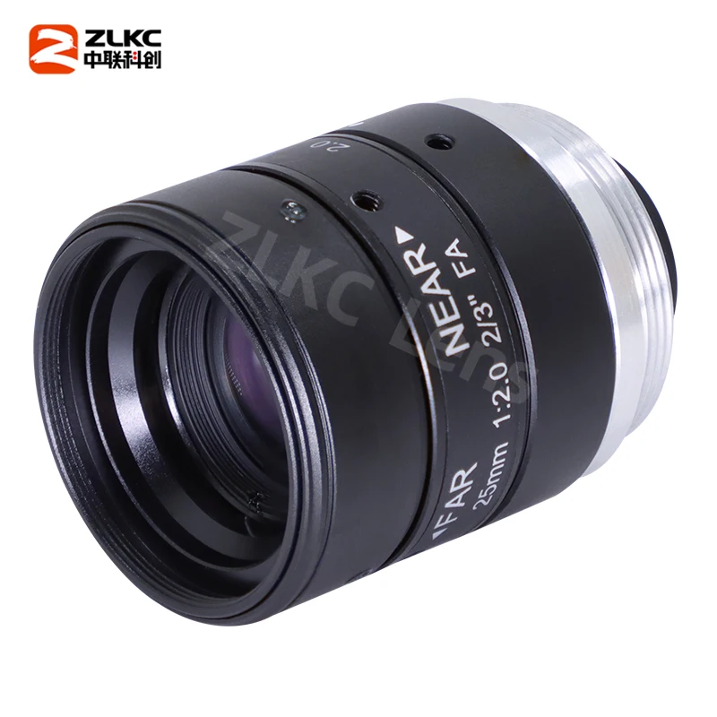 25mm Lens C Mount Camera 2/3 Inch 10MP High-quality Lens F2.0 Aperture Machine Vision Low Distortion fa/cctv Cameras LM2520MP10