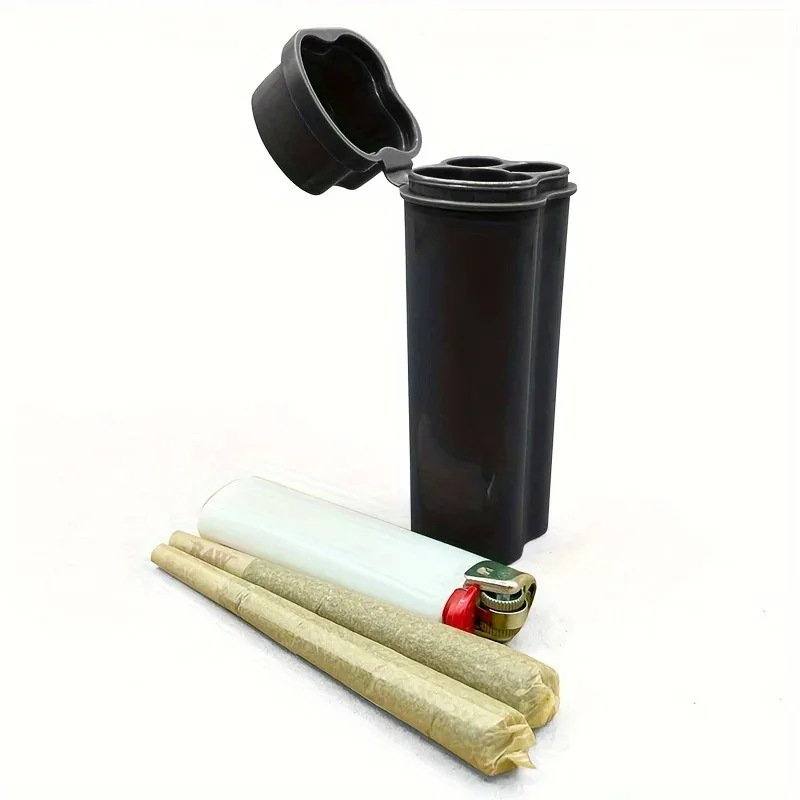 Portable Smell Proof Lighter Holder Pre-rolled Cones Plastic Storage Case Integrated Flip-top Storage Box