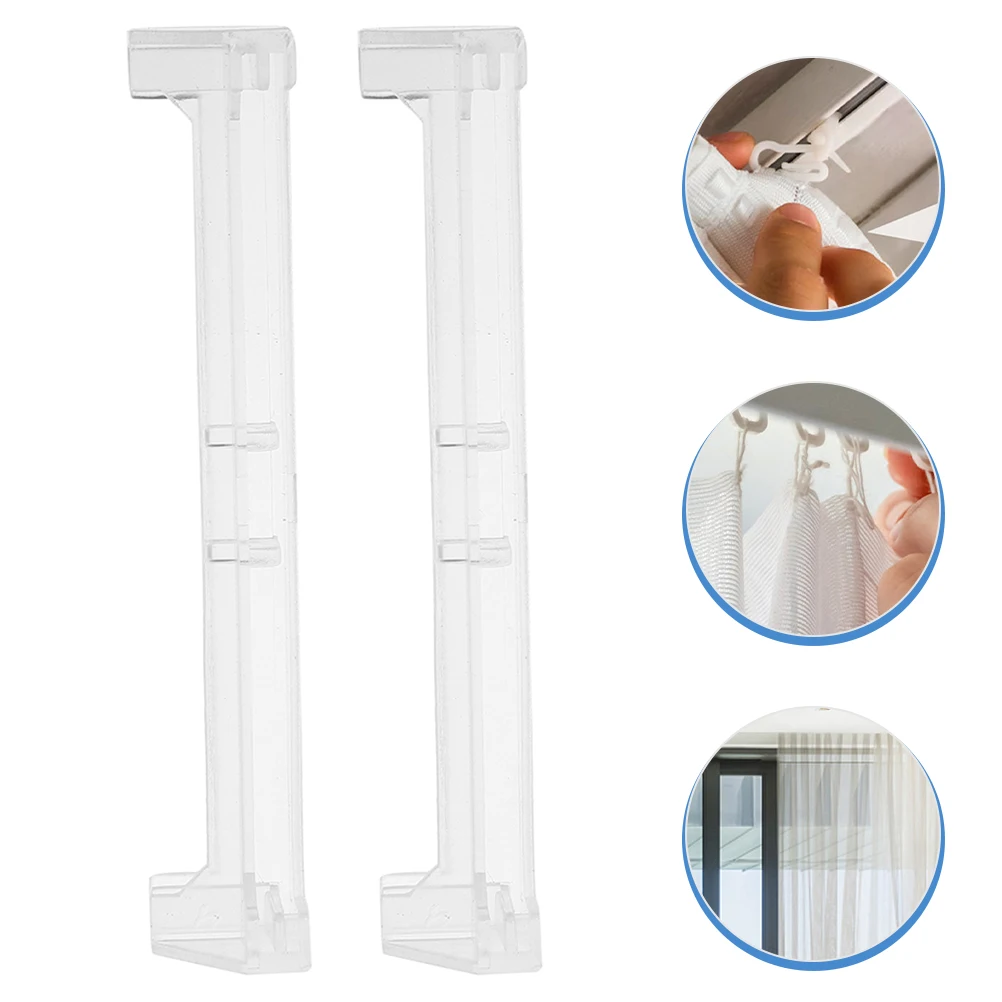 

2Pcs Clear Valance Corner Brackets Plastic Vertical Blind Connector Clips Lightweight Heavy Duty Blinds Parts Accessory