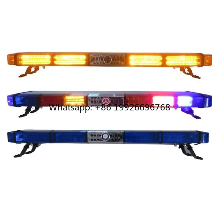

High Bright Emergency Vehicle Strobe LED Lightbar with Siren and Speaker Horn Ambulance Firefighter Light bar