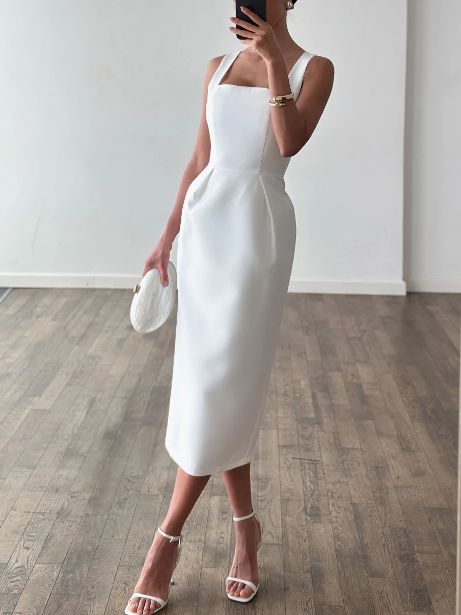 TWOTWINSTYLE White Spliced Fol - Shift Dress Sleeveless review and price