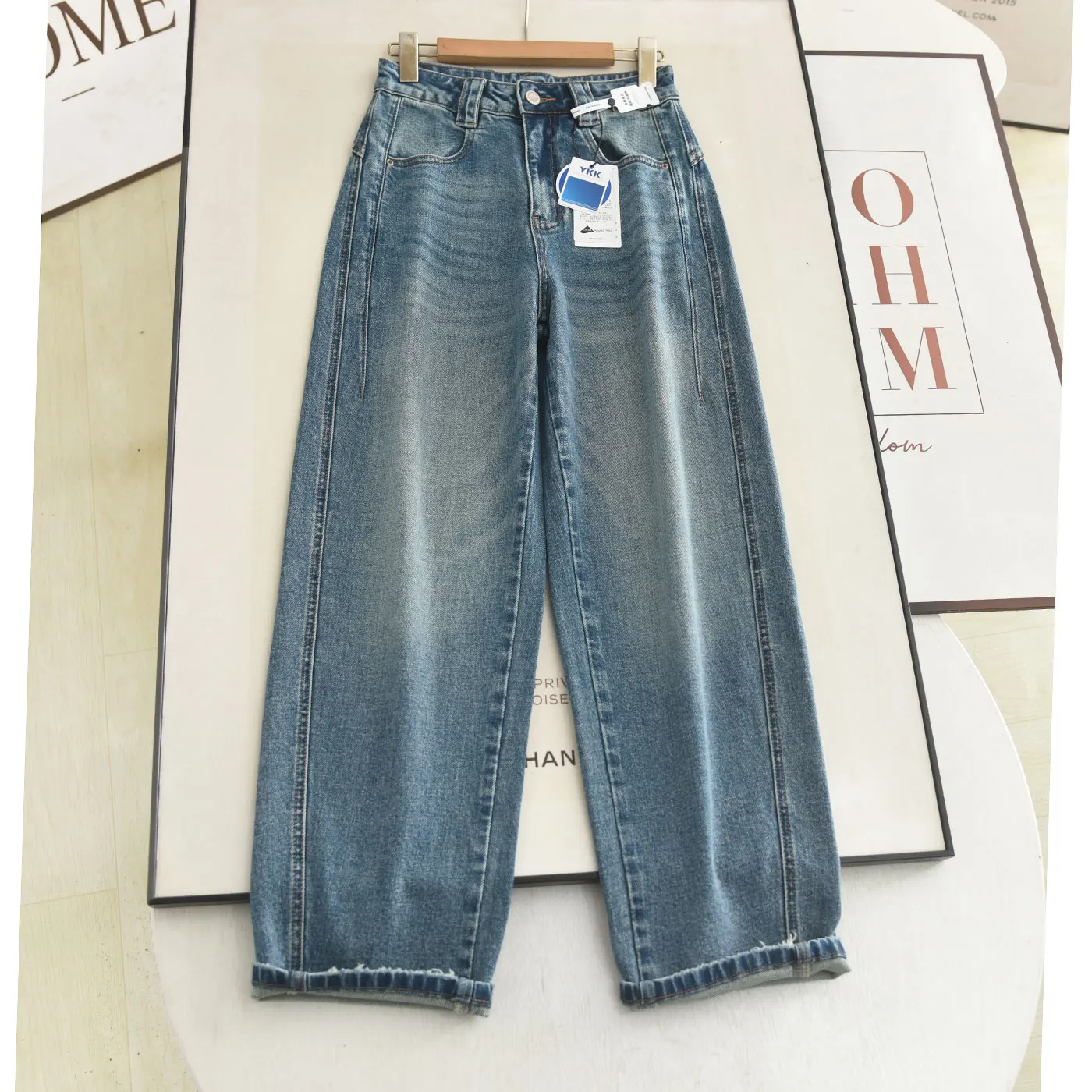 Jeans de Cintura Alta y Pierna Ancha para Mujer, Primavera 2026, Elegantes y Estilizantes, Pantalones Levis para Damas de Talla Grande, Pantalones Casuales a la Moda