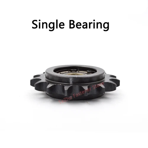 Imagen 2 del producto Piñón con rodamiento 13T-19T 08B, 13, 15, 17, 19 dientes, engranaje de cadena de transmisión, diámetro 10, 12, 15, 17, 20mm, 45 #, acero negro, 1 unidad